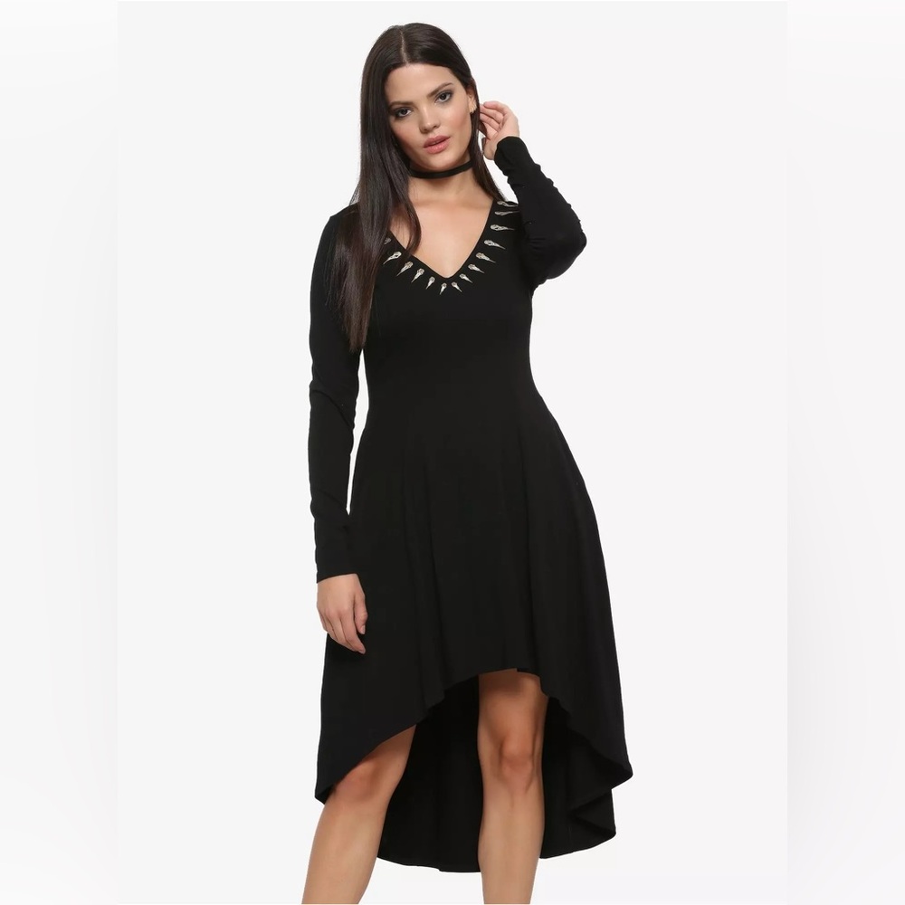 Her Universe Maleficent Elegant Black Long Sleeve Dress NWT
